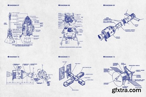 Retro Diagrams - Space Edition