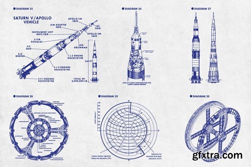 Retro Diagrams - Space Edition