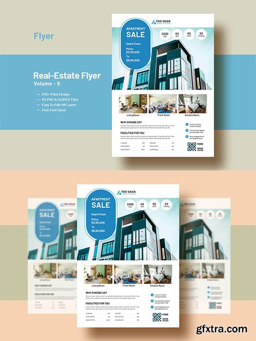 Real-Estate (Apartment Sales) Flyer Template V-9