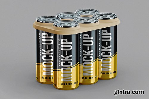 Aluminium Can Six Pack Mock-Up