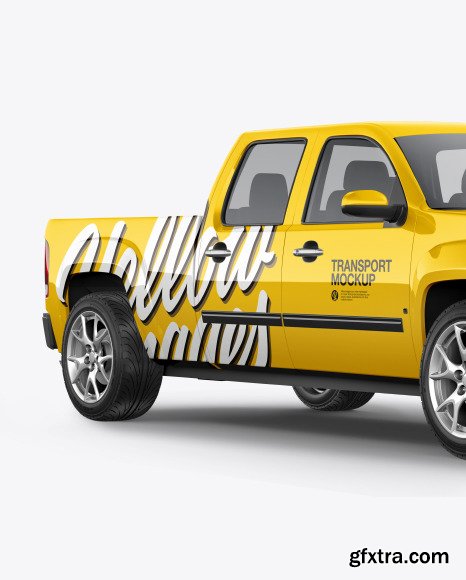 Full-Size Pickup Truck Mockup - Half Side View 45850