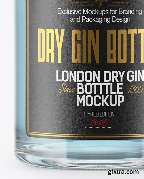 Gin Bottle w/ Paper Tube Mockup 45837