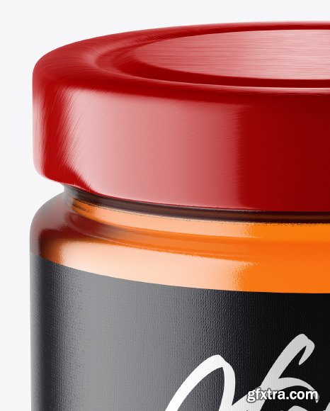 Glass Jar w Honey Mockup 45838