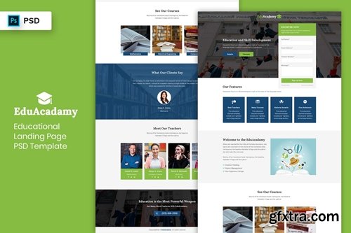 Educational - Landing Page PSD Template-04