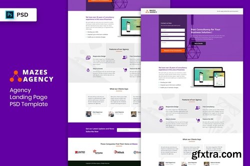 Agency - Landing Page PSD Template