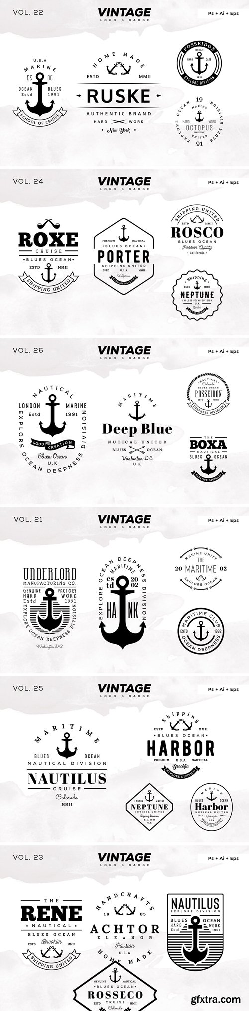 Vintage Logo & Badge Bundle