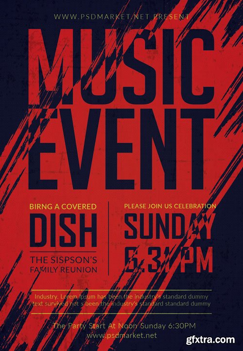 Music event - Premium flyer psd template