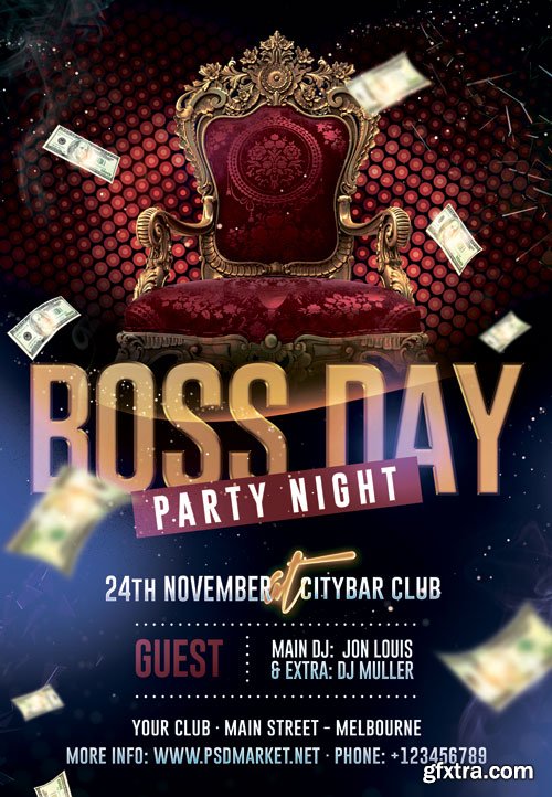 National boss day - Premium flyer psd template