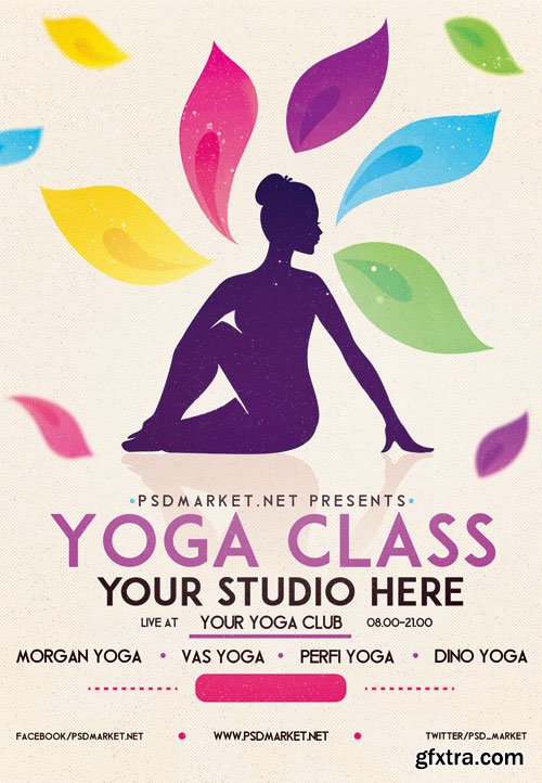 Yoga class - Premium flyer psd template