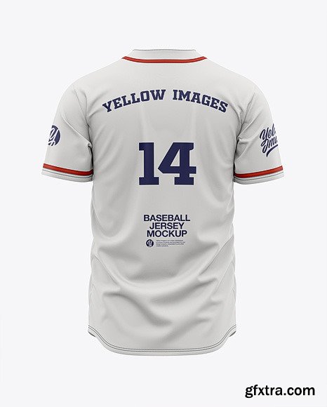 Men's Baseball Jersey Mockup - Back View 45737