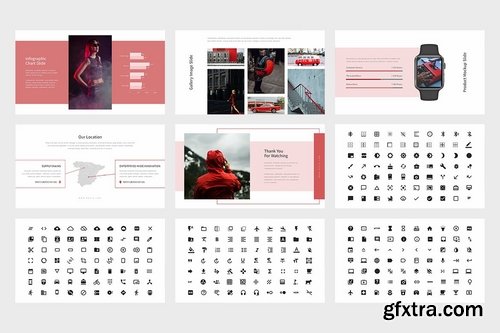 Revia Red Gradient Color Tone Powerpoint