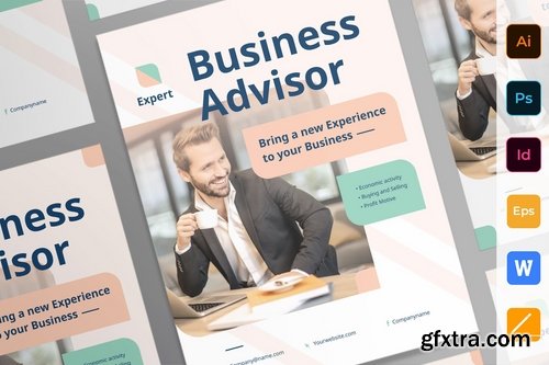 Business Advisor Poster Flyer Business Card Brochure Bifold Trifold