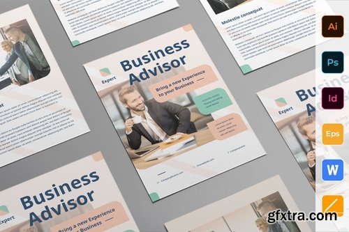 Business Advisor Poster Flyer Business Card Brochure Bifold Trifold