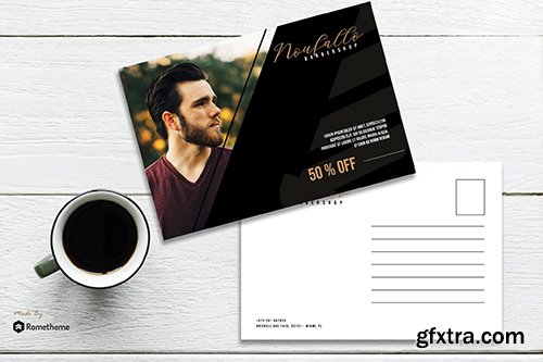 NOUFALLO - Barbershop Postcard Template