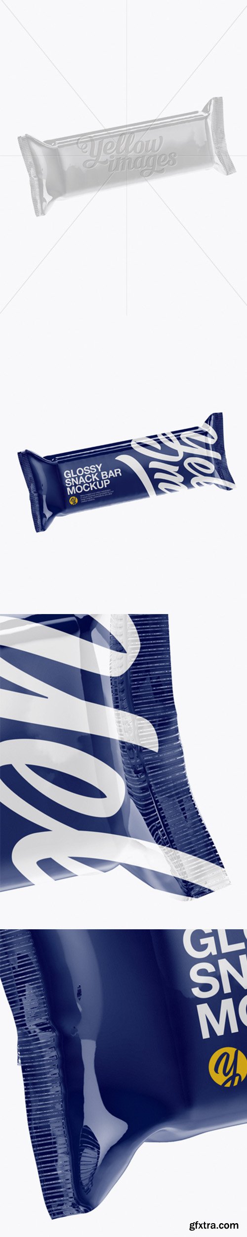 Glossy Snack Bar Mockup - Half Side Front View 18848