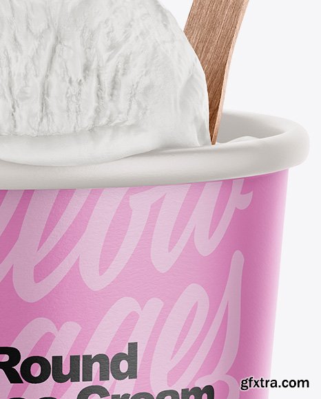 Paper Ice Cream Cup Mockup - Front View 29918