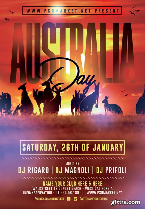 Aussie day event - Premium flyer psd template