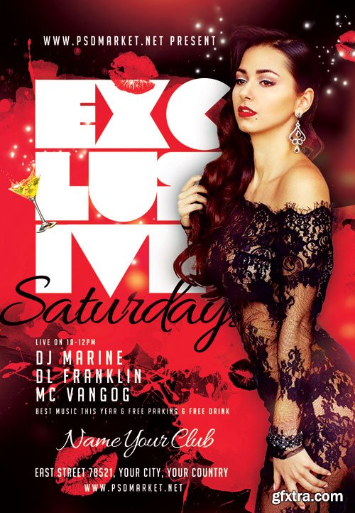 Exclusive saturdays - Premium flyer psd template