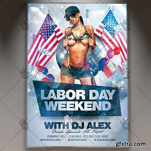 Labor day weekend - Premium flyer psd template