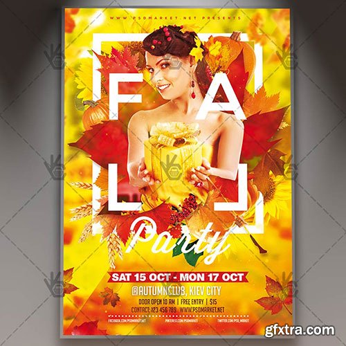 Fall party - Premium flyer psd template