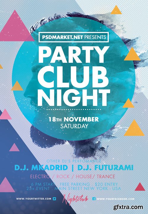 Party club night - Premium flyer psd template