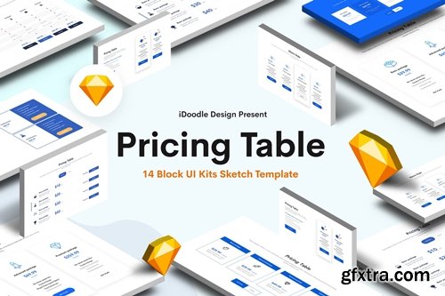 Pricing Table Sketch Block UI Kits Design