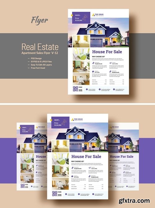 Real Estate (Apartment Sales) Flyer Template V-12