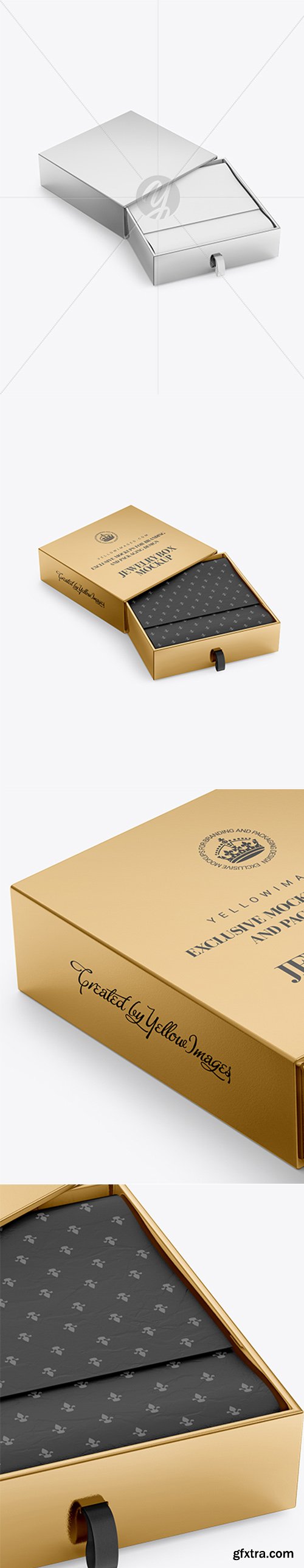 Opened Metallic Box Mockup 42604