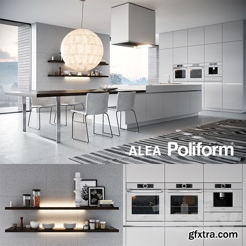 Kitchen Poliform Varenna Alea 3 (vray GGX, corona PBR)