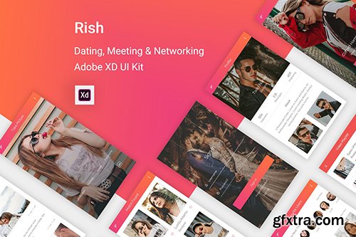 Rish - Dating, Meeting & Networking Adobe XD App