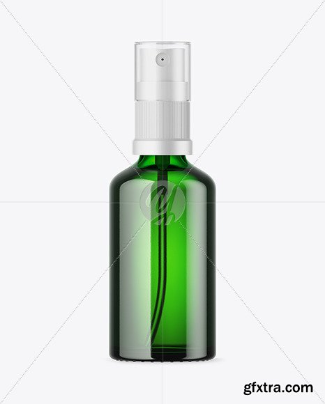 Green Glass Spray Bottle Mockup 45866 » GFxtra