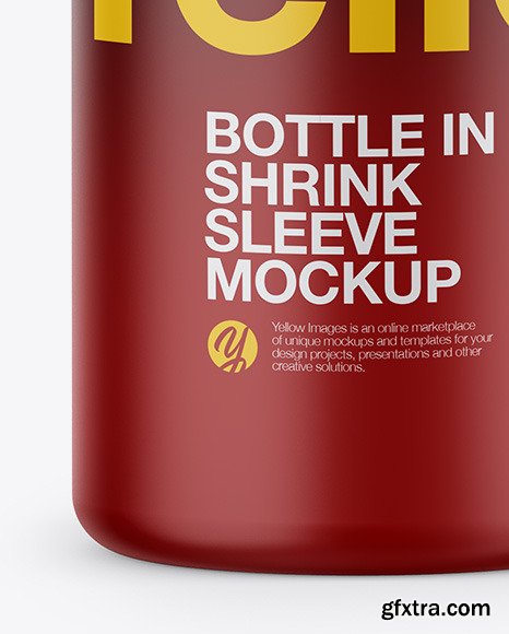 Matte Bottle In Shrink Sleeve Mockup 45863