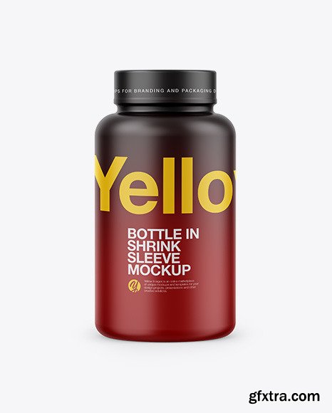 Matte Bottle In Shrink Sleeve Mockup 45863