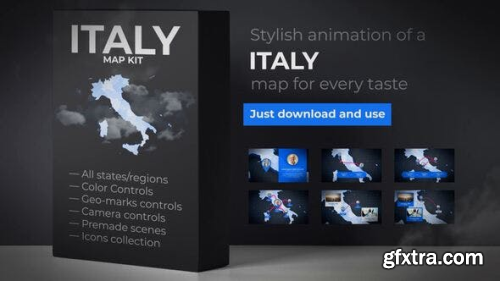 VideoHive Italy Map - Italian Map Kit 24074322