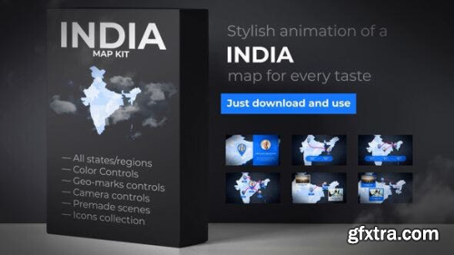 VideoHive India Map - Republic of India Map Kit 24072171