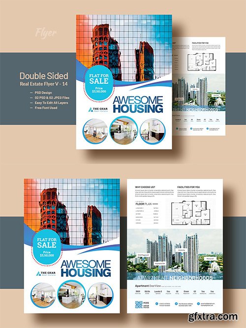 Double Side RealEstat (Apartment Sales) Flyer V-14