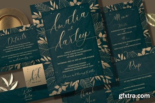 Leaves Wedding Invitation