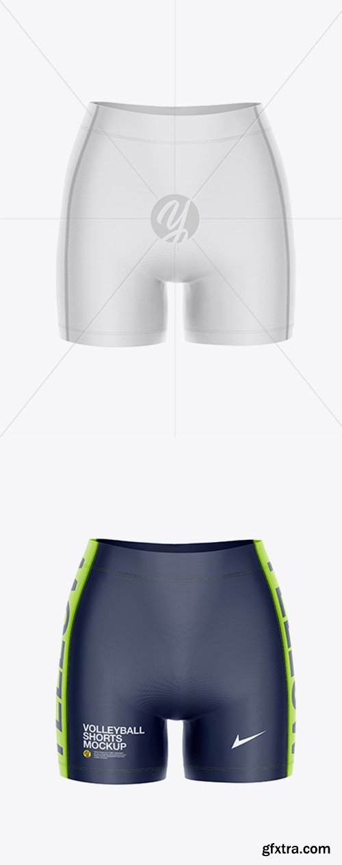 Women's Volleyball Shorts Mockup - Front View 32798