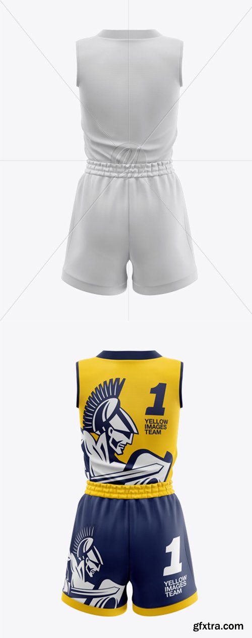 Women’s Basketball Kit Mockup - Back View 23080