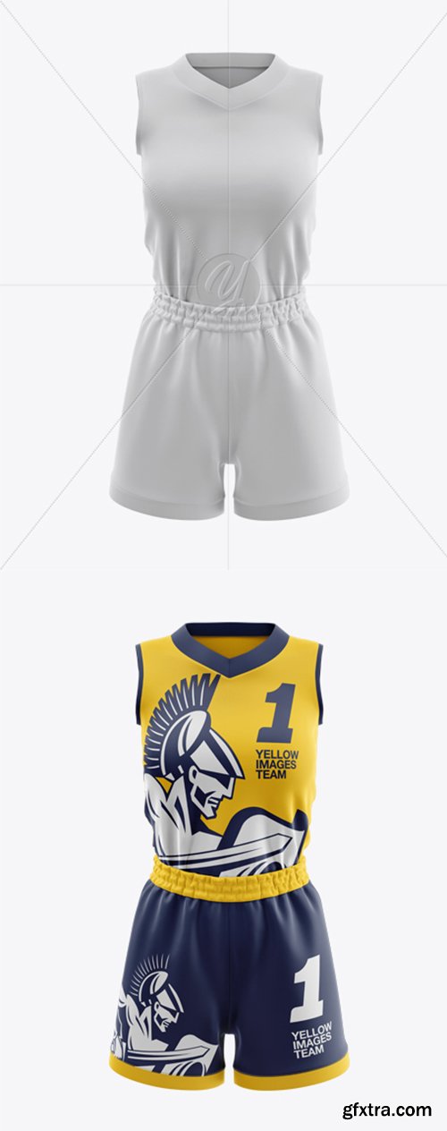 Women’s Basketball Kit Mockup - Front View 23050