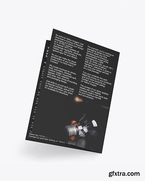 A5 Brochure Mockup - Back View 45834