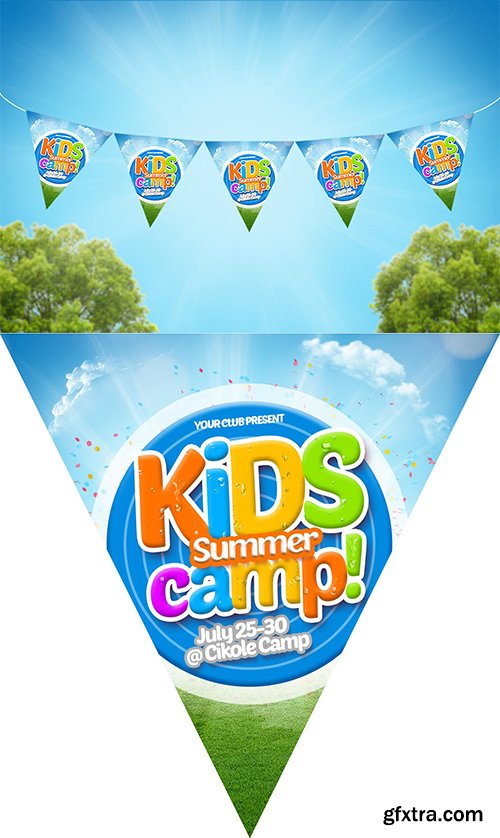 Kids Summer Camp Flag Chain