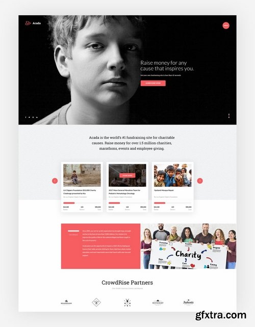 Volunteer & Charity Fund PSD Template