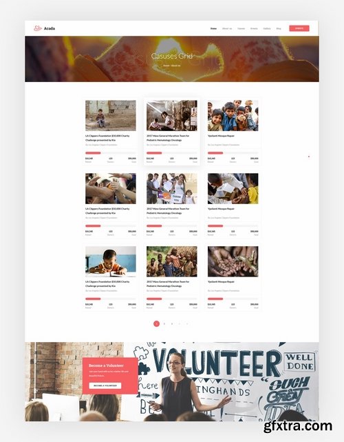 Volunteer & Charity Fund PSD Template