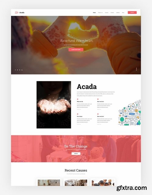 Volunteer & Charity Fund PSD Template