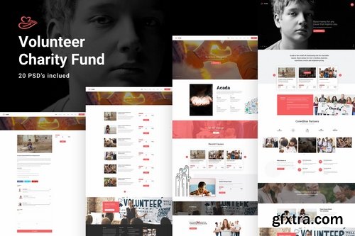 Volunteer & Charity Fund PSD Template