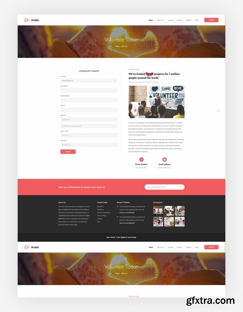 Volunteer & Charity Fund PSD Template