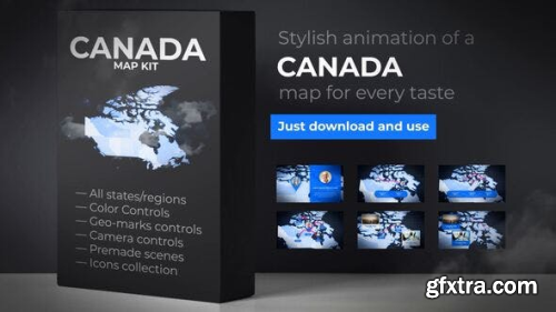 VideoHive Canada Map - Canadian Map Kit 24052290