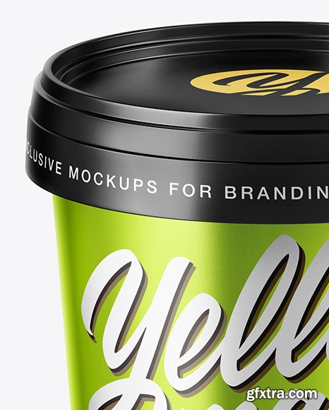 Metallized Ice Cream Cup Mockup 45953