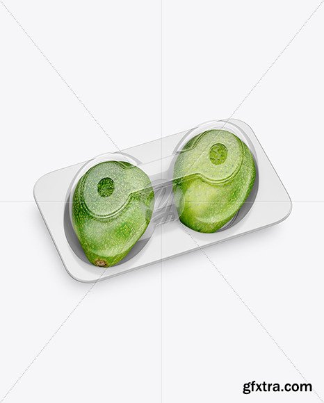 Plastic Tray with Avocado Mockup 45957